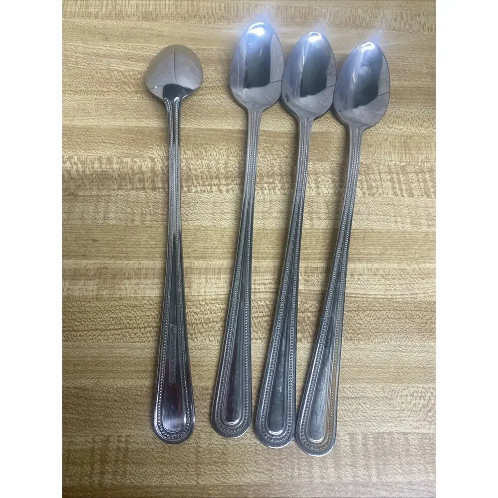 Sysco Winchester Stainless Flatware Ice Tea Spoons Set Of Four (4) 8.5”